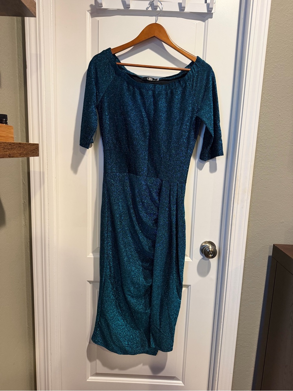 CBR Teal Shimmer Midi Dress